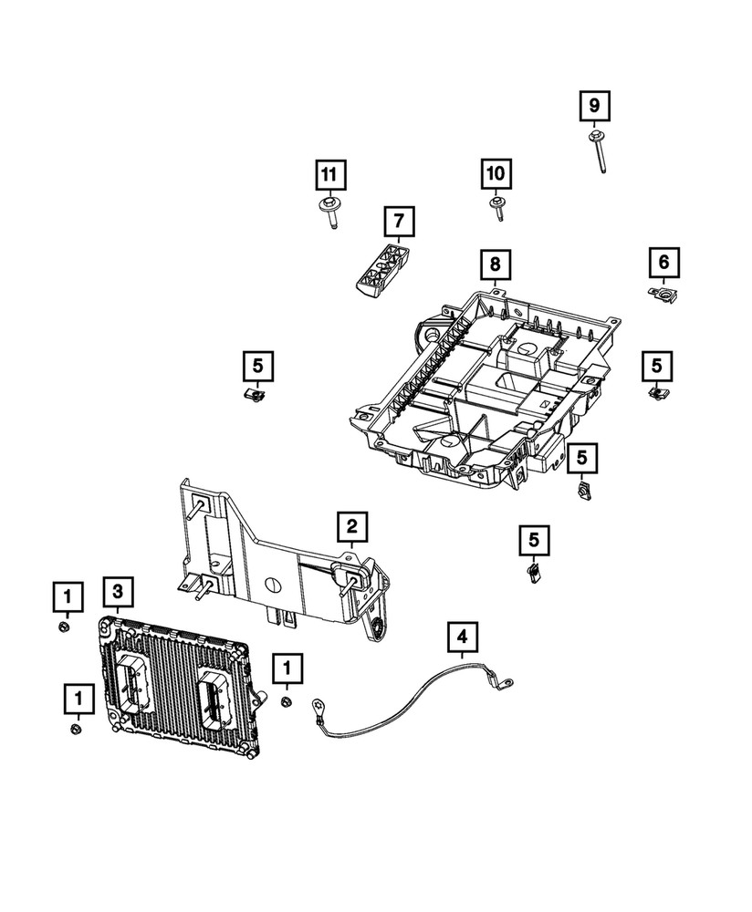 Genuine Mopar Engine Control Module Bracket 68328870AA