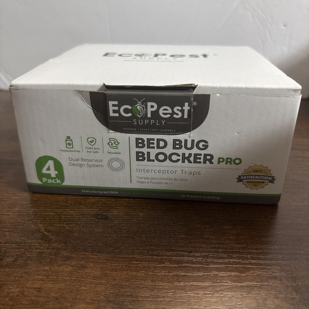 Bed Bug Interceptors – 4 Pack | Bed Bug Blocker (Pro) Interceptor Traps (White)