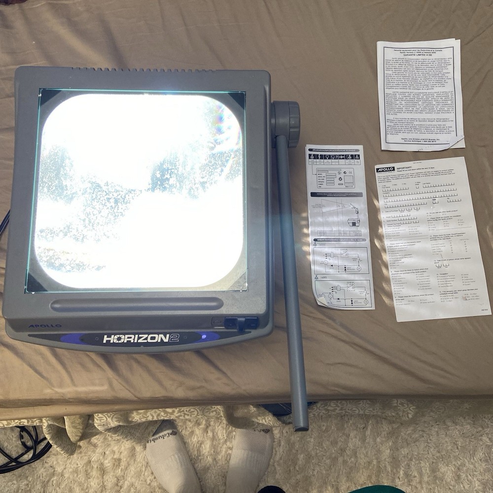 Apollo Horizon 2 Series 16000 Overhead Projector - Tested Working Missing Arm