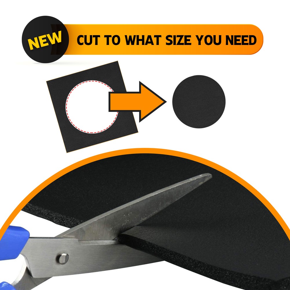 4X Self Adhesive Foam Padding Sheets - 2CM Thick Self Stick Neoprene Insulation