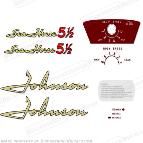 Fits Johnson 1958 5.5hp Decals
