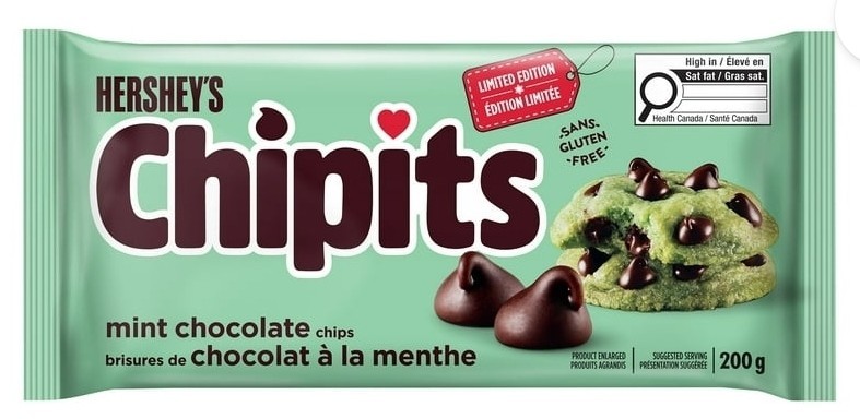4 Hershey's Chipits Mint Baking Chocolate Chips 200g Each