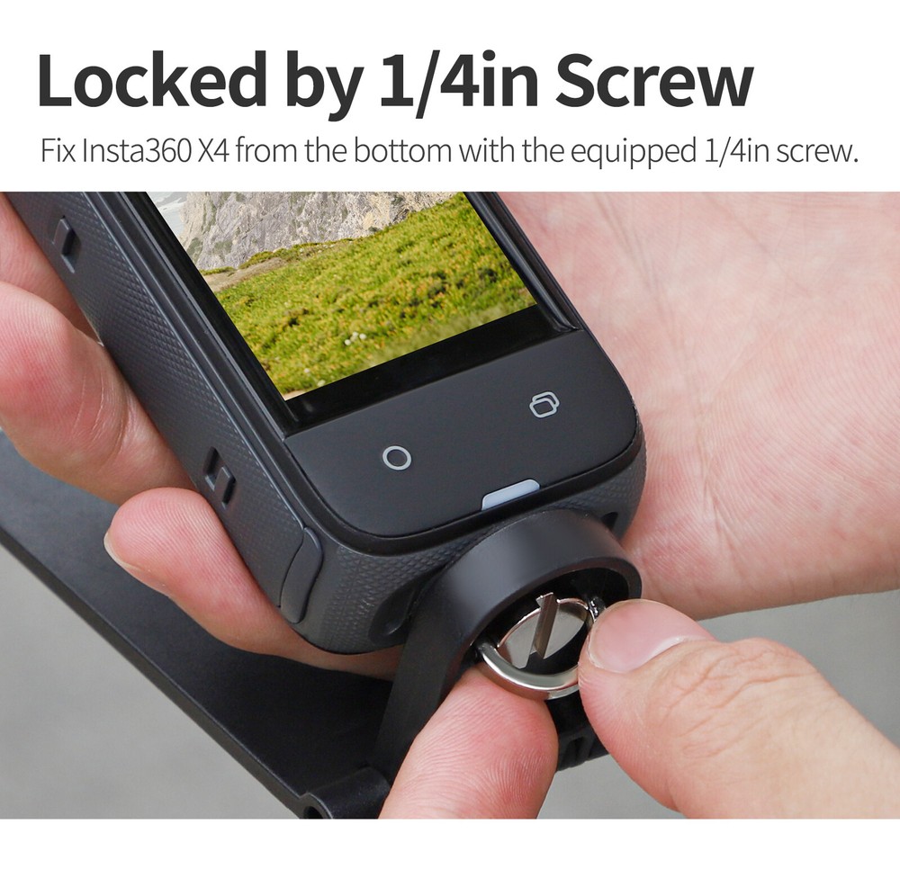 For Insta360 X4 Magnetic Adjustable Angle Base Camera Handle Scene Stand Black