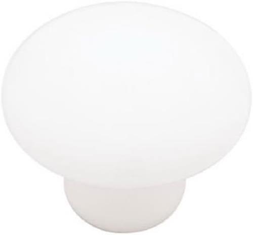 1-3/8" Round Ceramic Knob White
