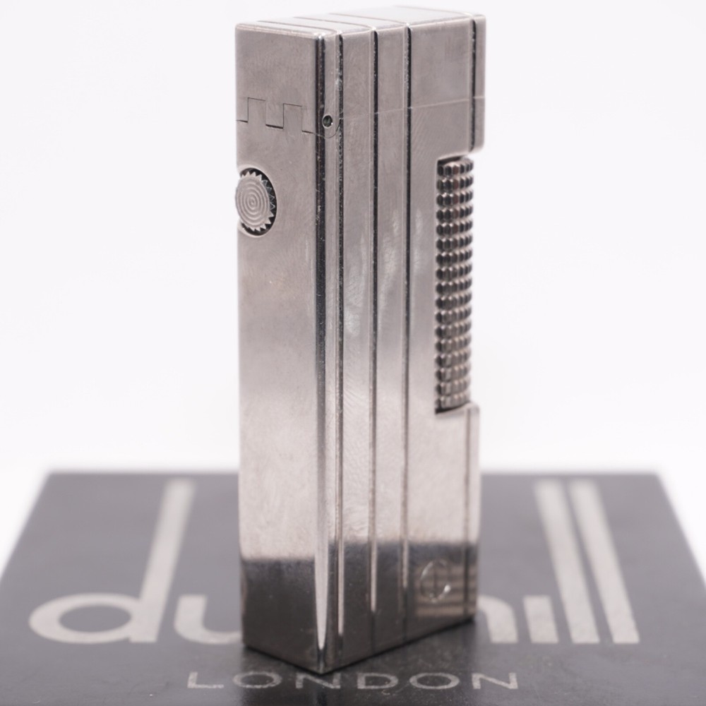 Dunhill Lighter Palladium 4 LINE Pattern_Ultrasonically cleaned _Working