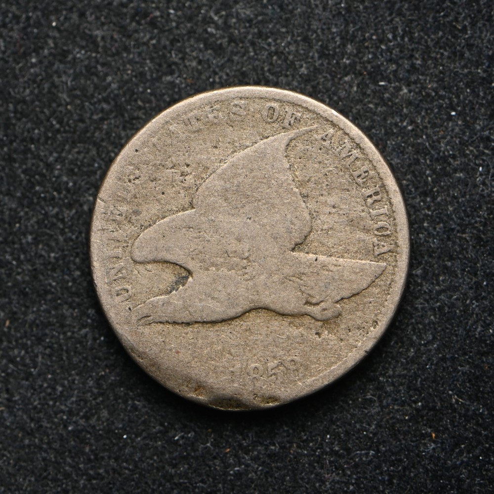 1858 Flying Eagle Cent Damaged (ab3093)