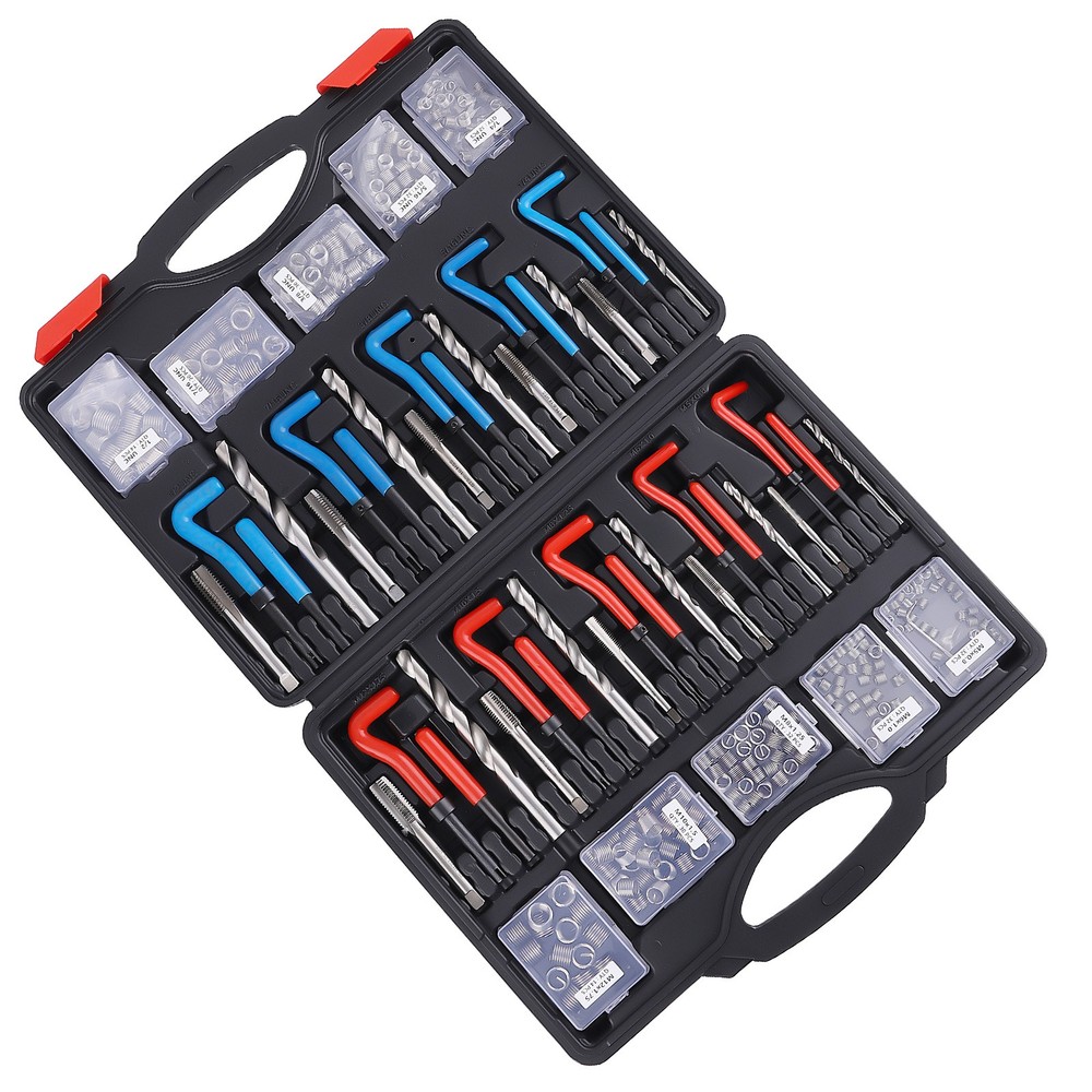 Helicoil Thread Repair Kit Inserts Breaking Pin Tools Screw Taps Drill Bits