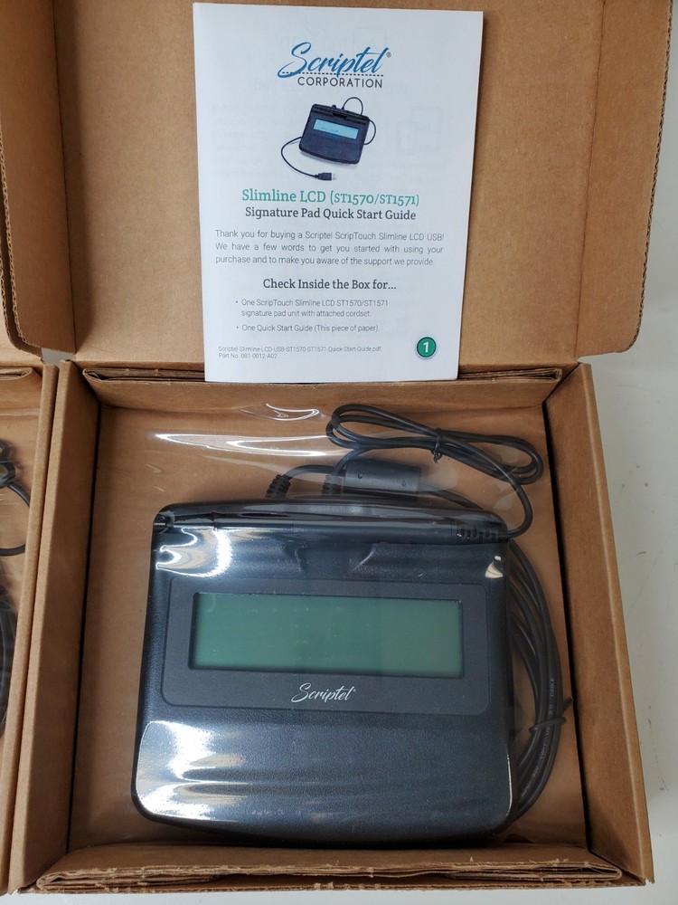 2x New/OpenBox Scriptel 6ft ScripTouch Signature Pad SC-ST1570-6FT