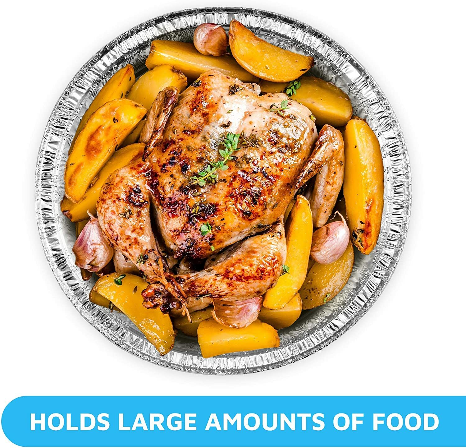 9" Round Aluminum Foil Pans With Plastic Dome Lids Baking Storage