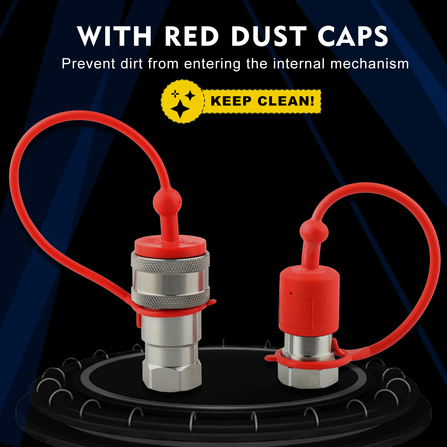 1/2" Ag Hydraulic Quick Connect Couplers Couplings, Ball Pioneer Style 2 Sets