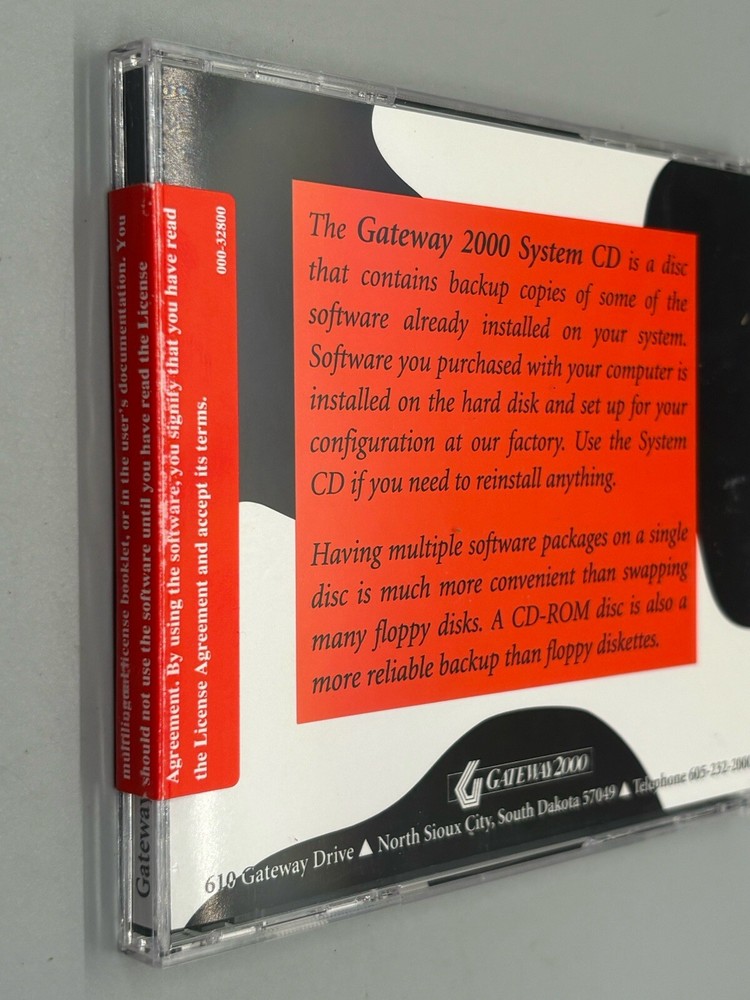 Gateway Start Pack Version 1.7 System CD 2000 Computer Software Drivers Sealed