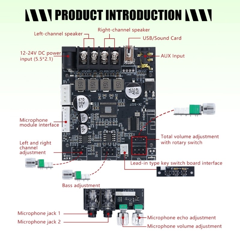 Efficient Power Output Amplifier Board For Multi Device Audios Systems