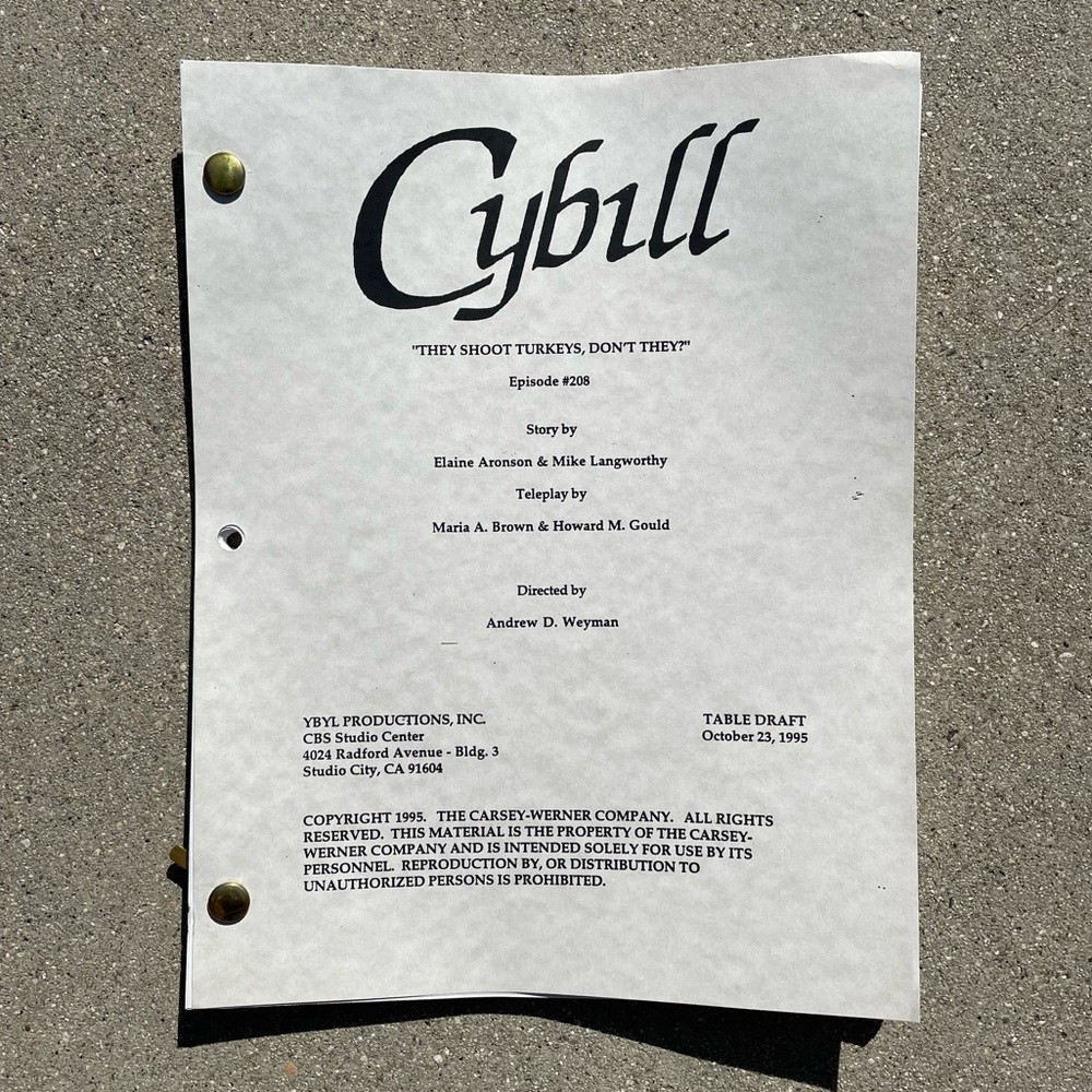 CYBILL 1995 TV Series SET Production Used Scripts Table Revised EP Drafts