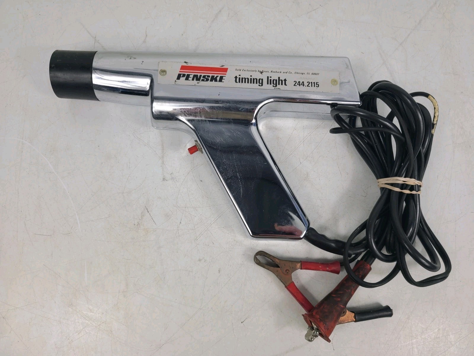 Vintage Sears & Roebuck Penske Chrome Power Auto Timing Light 244.2115 (TESTED)