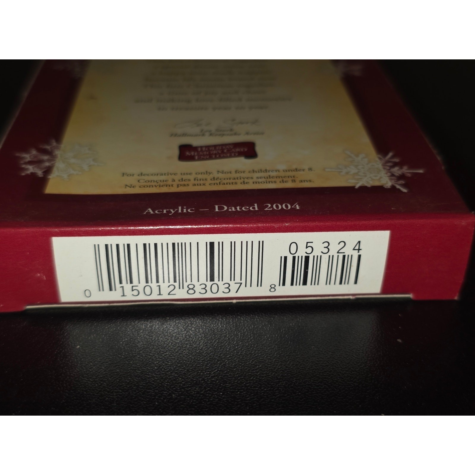 Hallmark Keepsake 2004 Our First Christmas Together Ornament Acrylic QXG5324