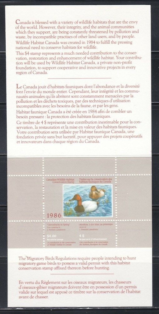 Canada - 1986 Duck Stamp