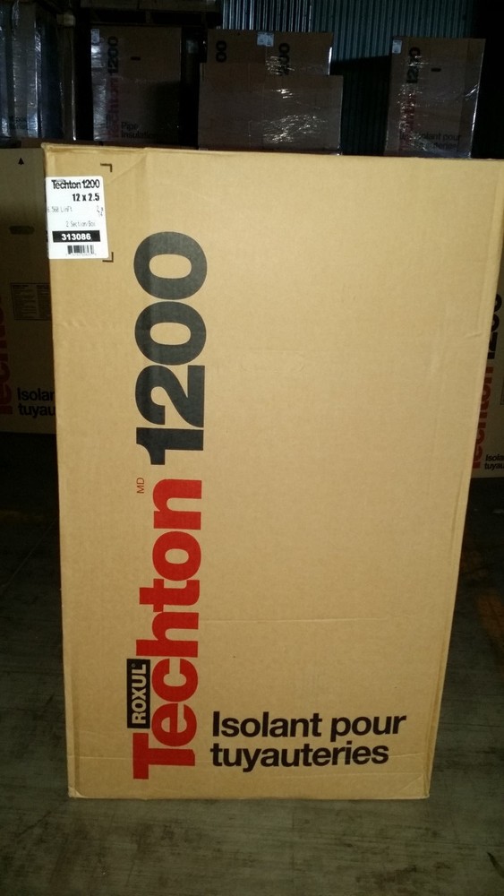 Roxul Techton 1200 Pipe Insulation  12"x2.5"  6.56 Linear ft