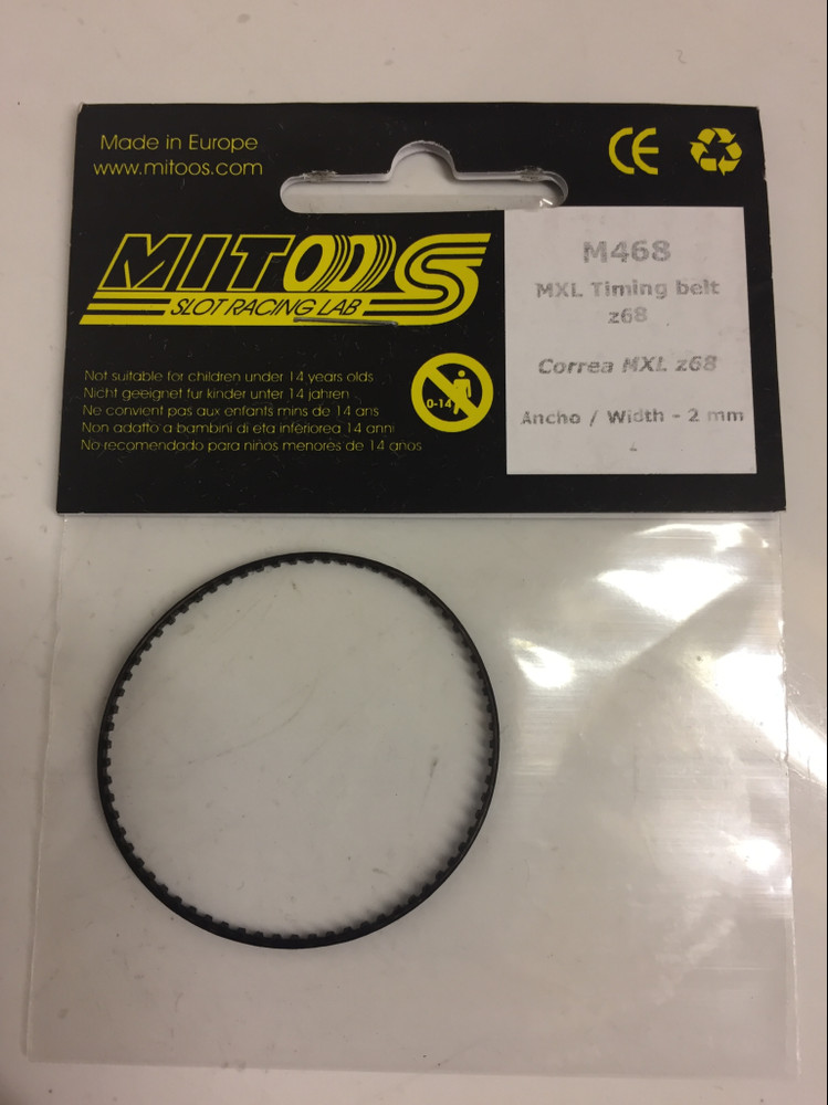 Mitoos M468 MXL Timing Belt z68 Tooth Width 2mm New