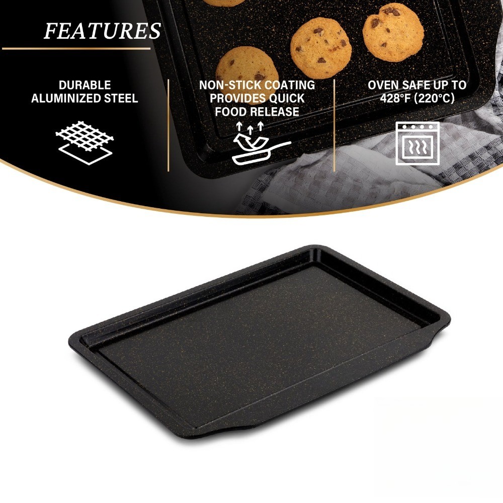 (3 pack)Nonstick Extra Large 13"x20" Cookie Sheet - Black
