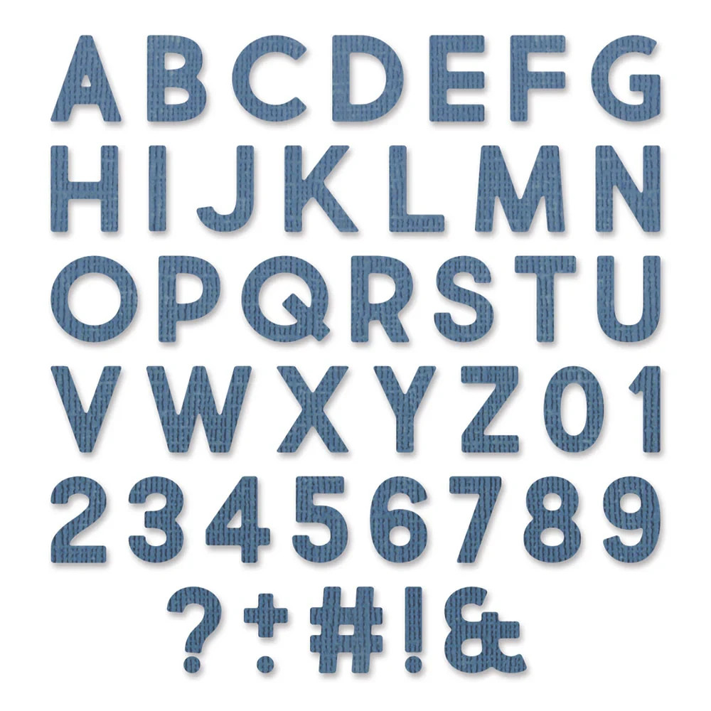 Alphanumeric Bold Alphabet Sizzix Thinlits 80 pc Die Set by Tim Holtz 665205 NEW