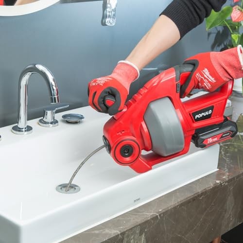 20V Cordless Electric Drain Auger-Efficient 25Ft Auto-Feed Drain whole machine