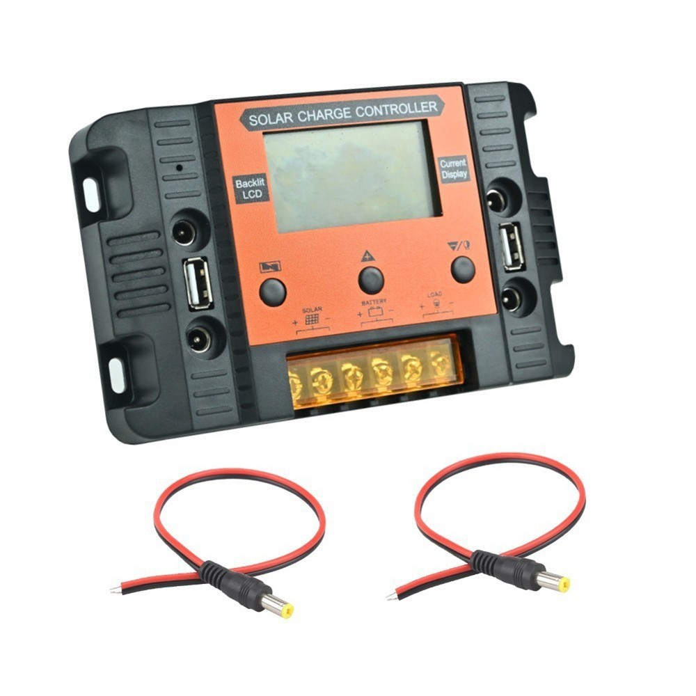 30A Solar Charge Controller for 12V 24V Systems with Temperature Sensor
