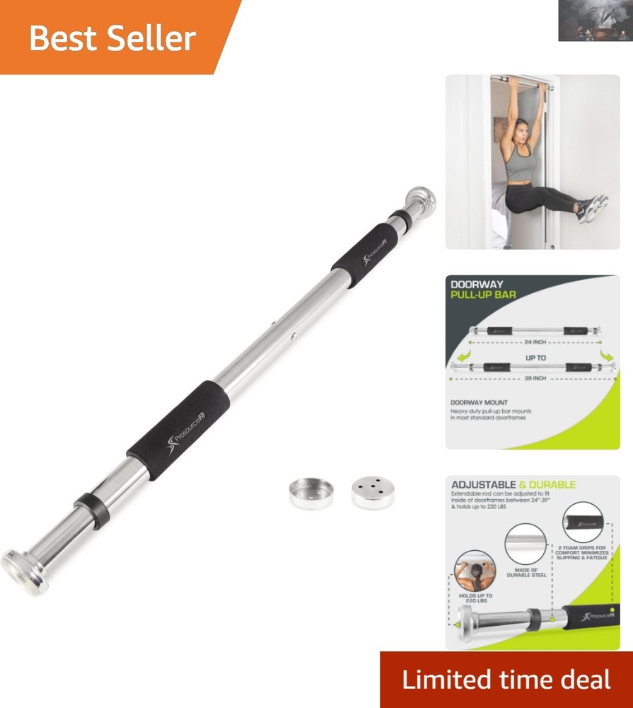 Multi-Purpose Adjustable Pull-Up Bar for Enhanced Upper Body Training at Home