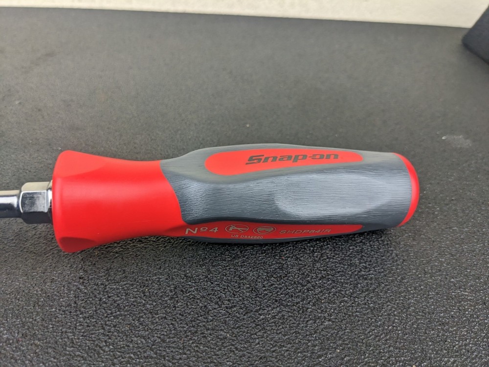 #bn300 Snap-On Tools NEW SHDP64IR PHILLIPS #4 Instinct Hard Grip Screwdriver Red