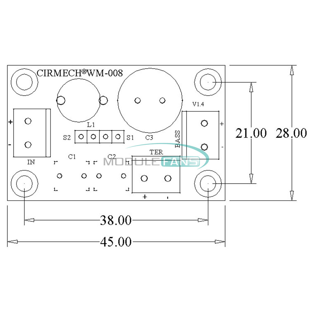 HIFI Speaker High and Low Frequency Two-way Divider Module DIY Audio Crossover