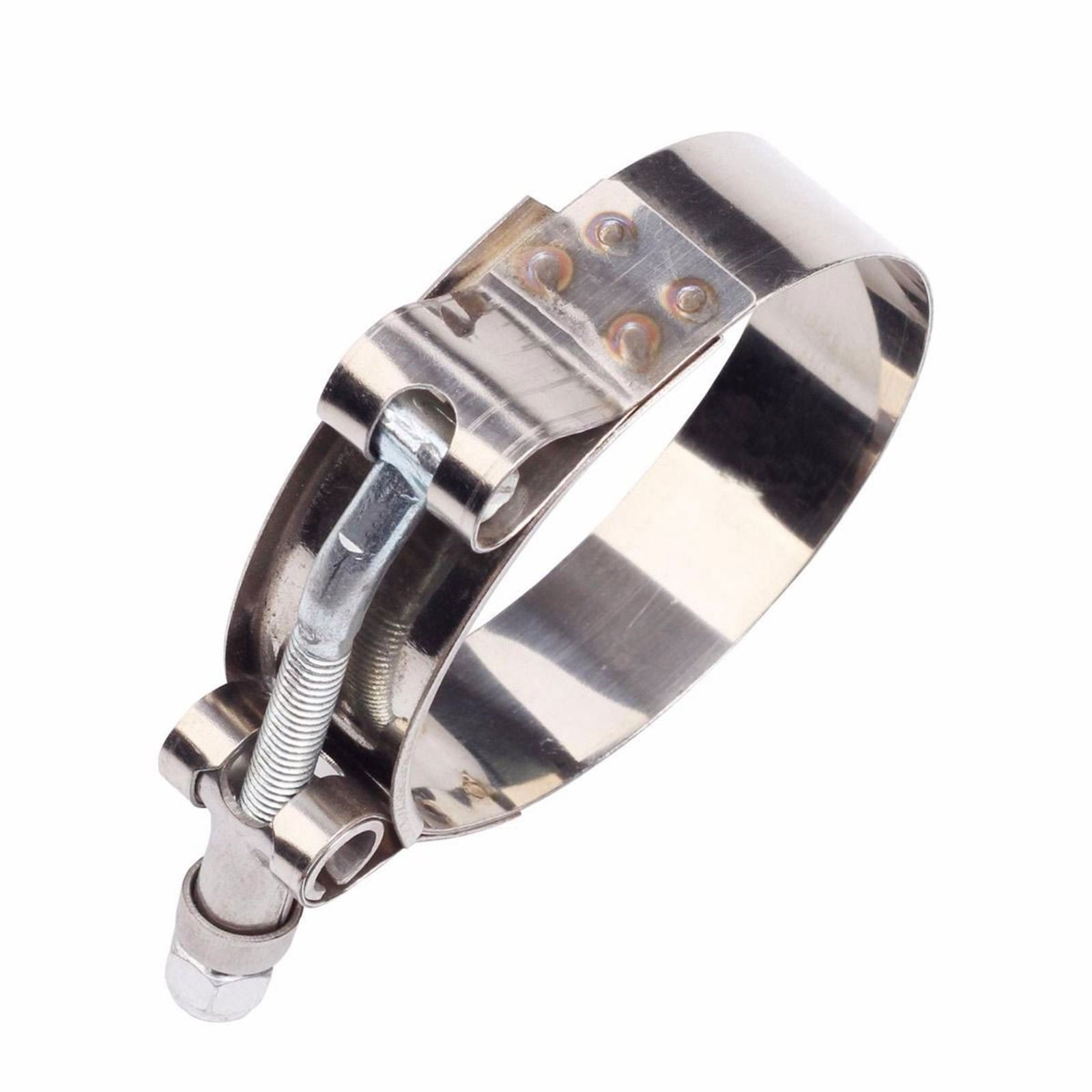 108mm-116mm Stainless Steel T-Bolt Clamp for ID:4" inch 102mm Silicone Hose 2PCS
