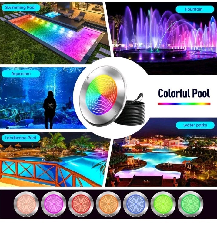 54W 10Inch LED Pool Lights for Inground Pool with 3 Way to Control...