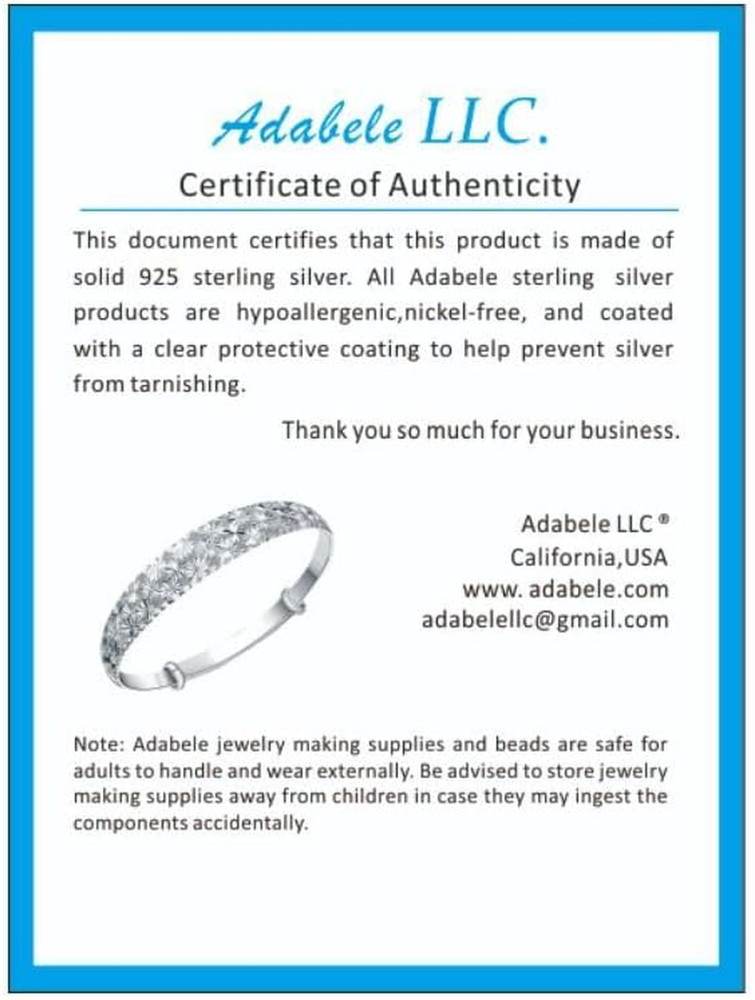 20Pcs Adabele Authentic 925 Sterling Silver 7Mm Split Jump Ring round Open Conne