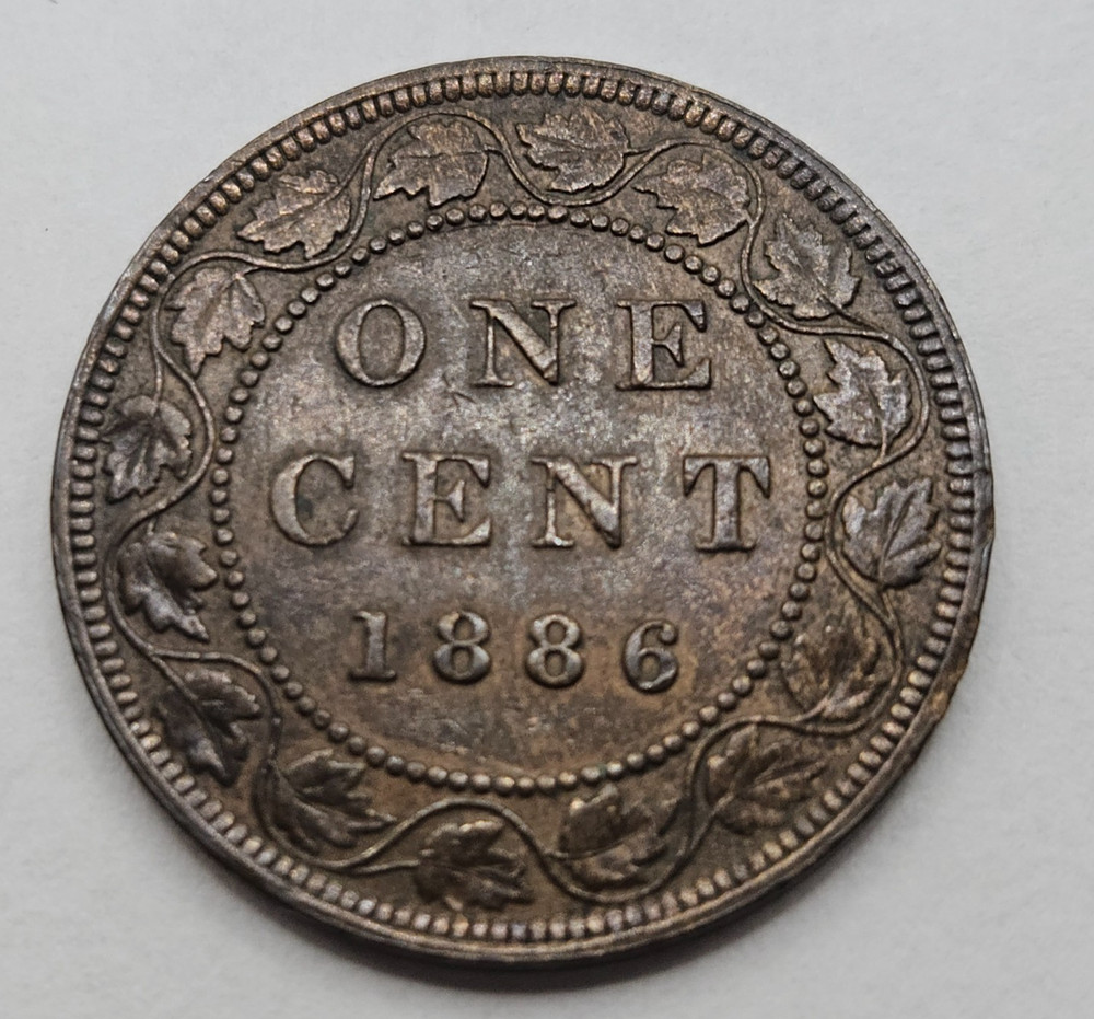 1886 Canada Large Cent Higher Grade KM#7 [075PIB]