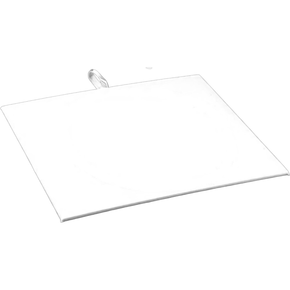 Black Open Square Stackable Jewelry Display Tray w/ White Leather Pad Insert