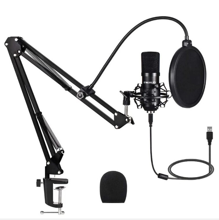 IKEDON USB Condenser Microphone, 192KHZ/24Bit Plug & Play Mic Setup