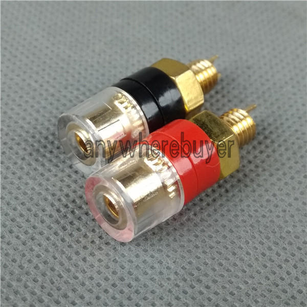 2PCS Amplifier Terminal Binding Posts Speaker Cable Banana Fork Connector New