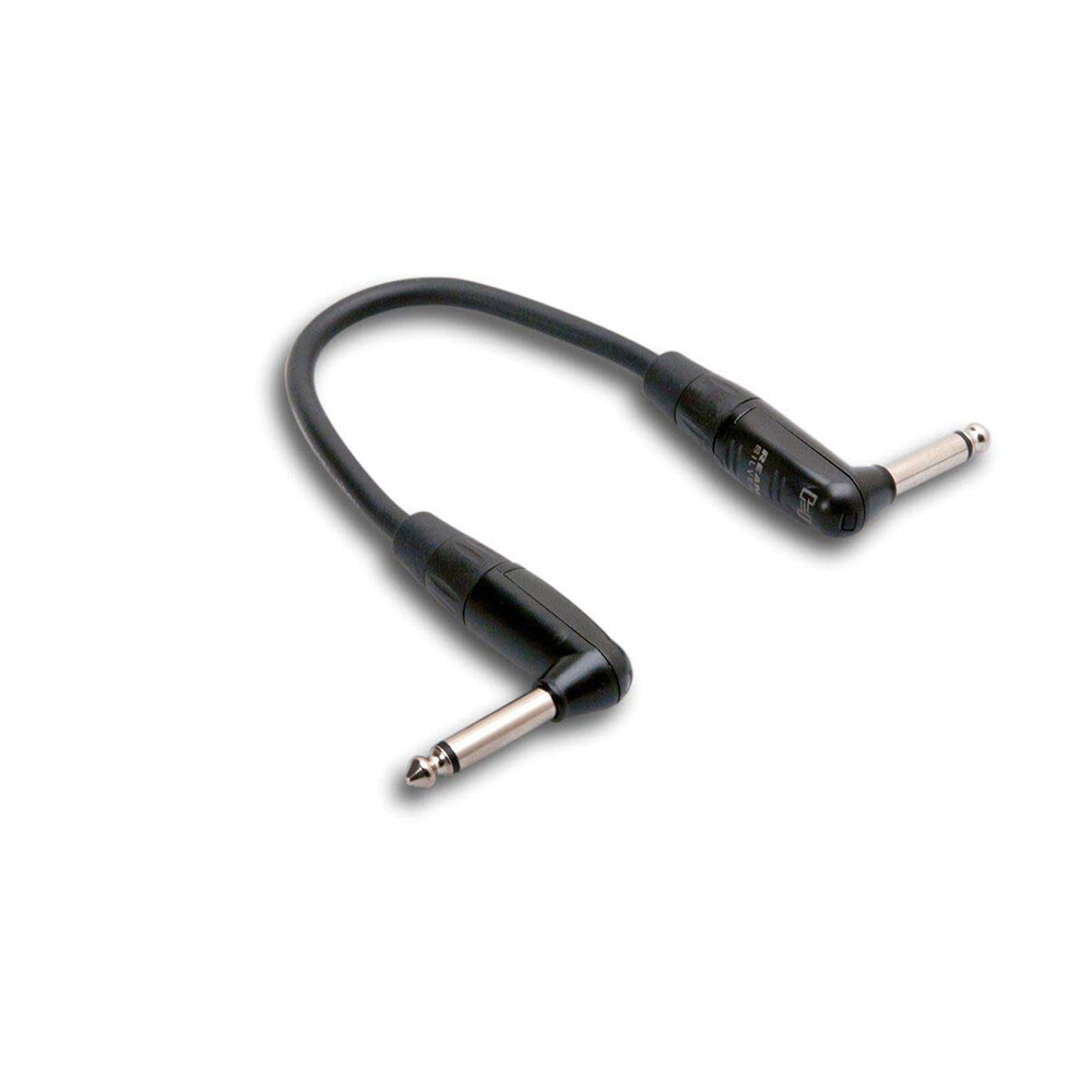 Hosa Technology HGTR-000.5RR Pro Guitar Patch Cable REAN Right-Angle - Same, 6''