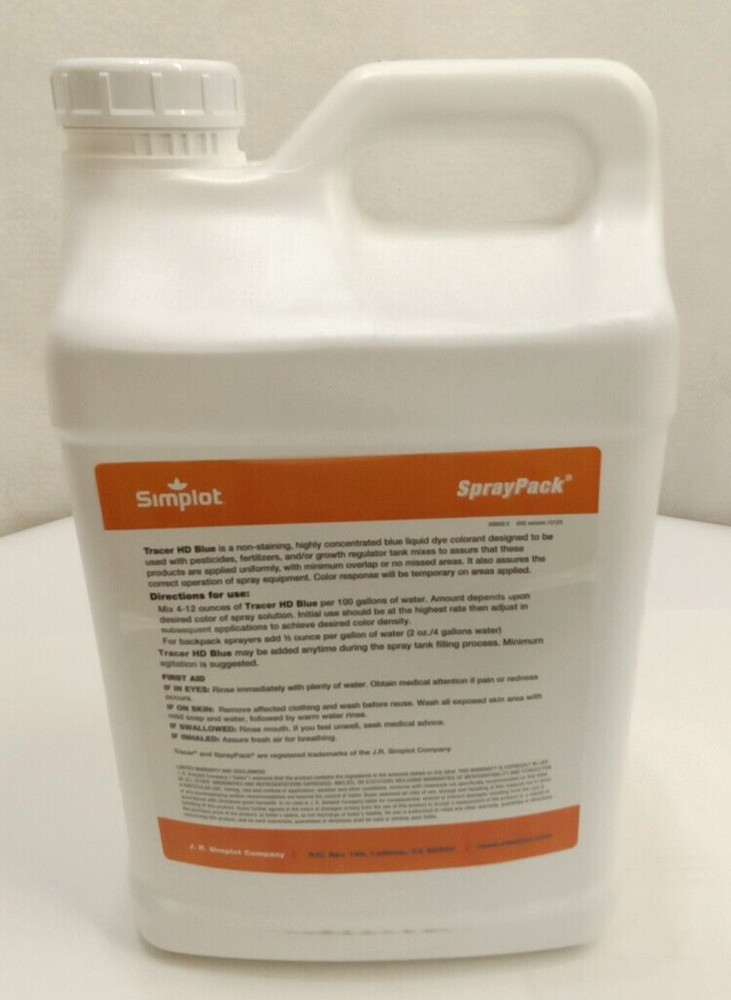 Simplot 26983 Tracer HD Blue Concentrated Indicator Liquid Dye Colorant 2.5 Gal
