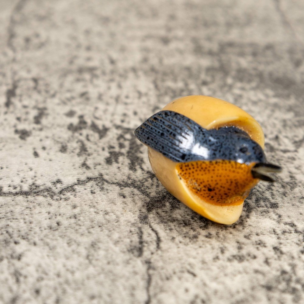 Seed Eater Bird Emerging Egg Tagua Carving