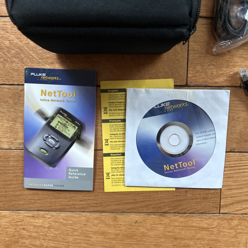 Fluke Networks NetTool 10/100 Inline Network Tester & Wire-mapper Dongle. TESTED