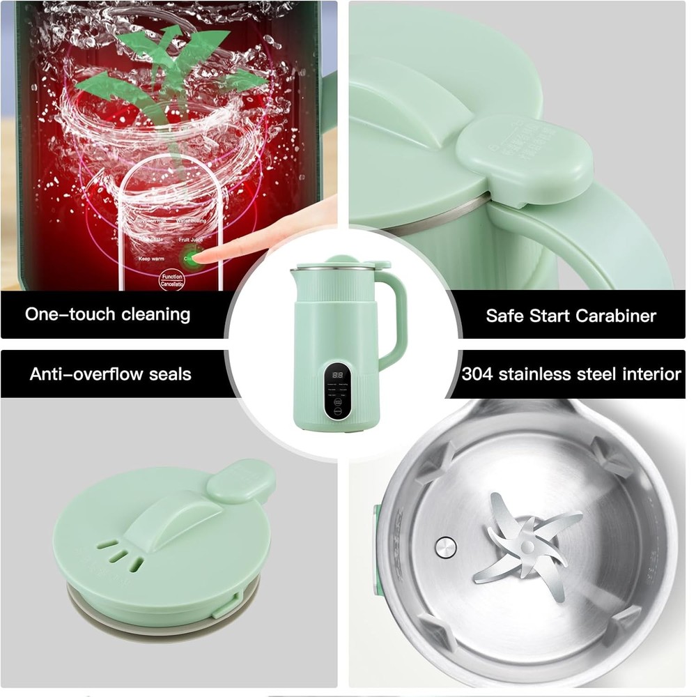 Automatic Nut Milk Maker Juice Boil Water Delay Start Self-Cleaning Keep Warm