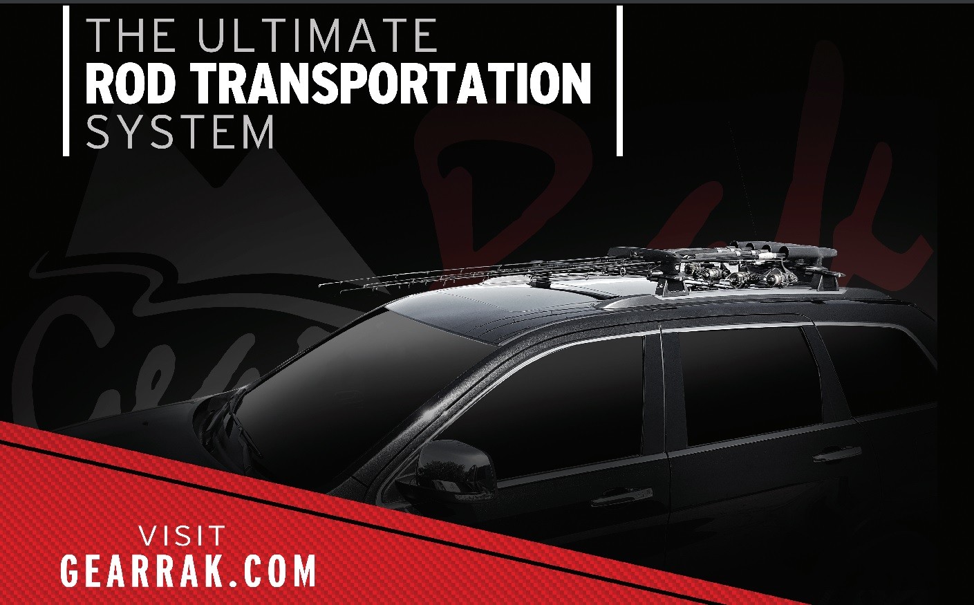 Low Profile Car / SUV Roof Rack Fishing Rod Transportation System 4 Rod Carrier