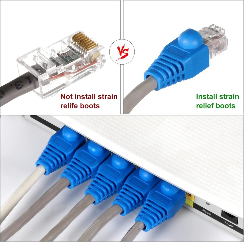 RJ45 Crimp Tool Kit Pass-Thru Cat5e/Cat6 With Connectors, Covers, Cable Tester