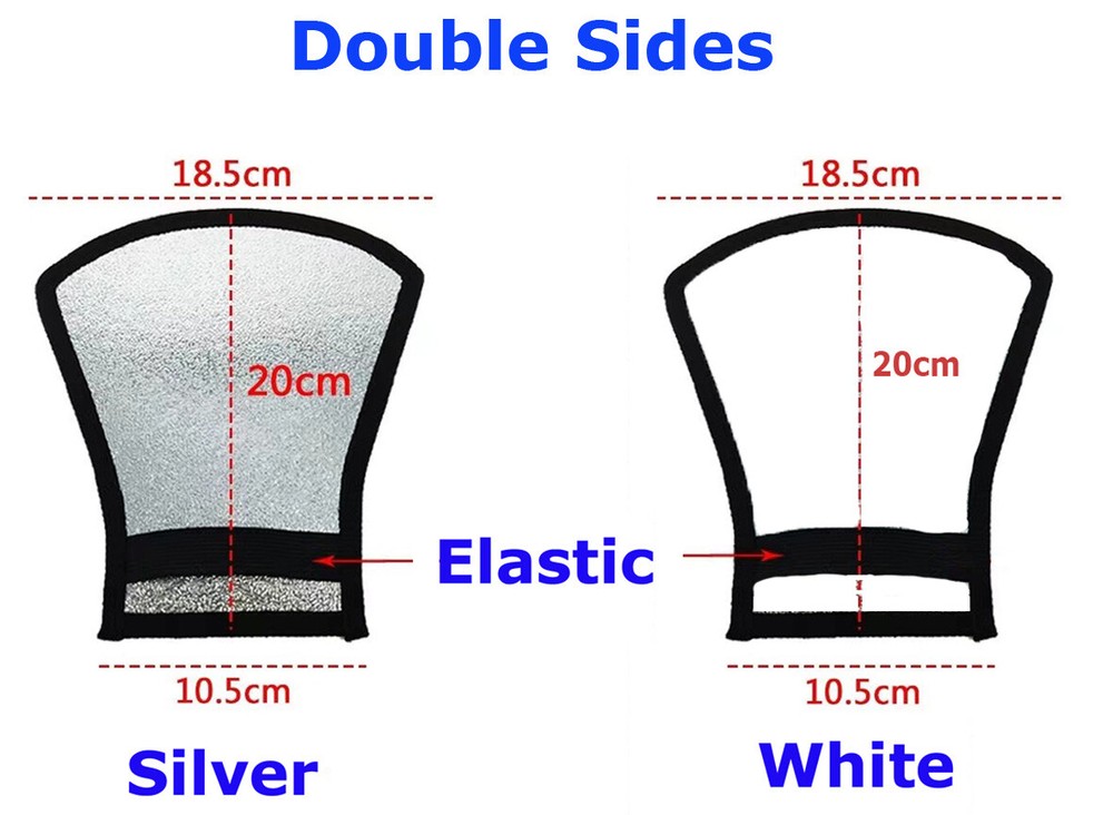 Double Sides Camera Flash Soft Diffuser Reflector for Canon Nikon Flashgun