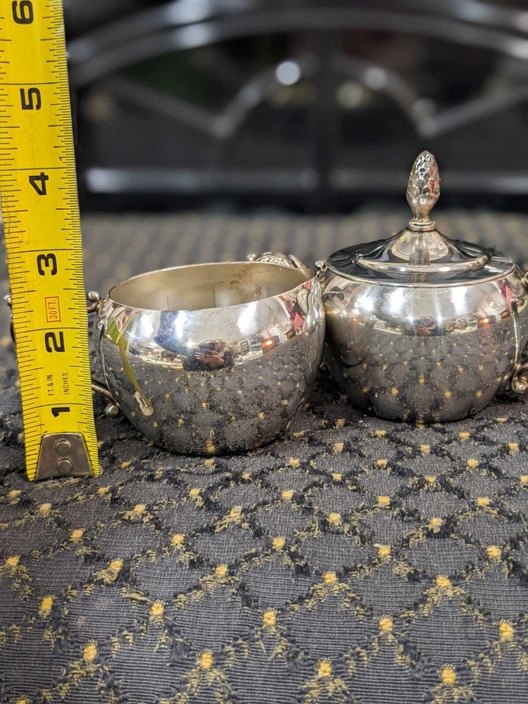Vtg Leonard Silverplate Cream & Sugar