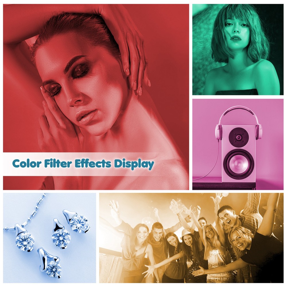12pcs Universal Camera Flash Filters Lighting Filters For Speedlight