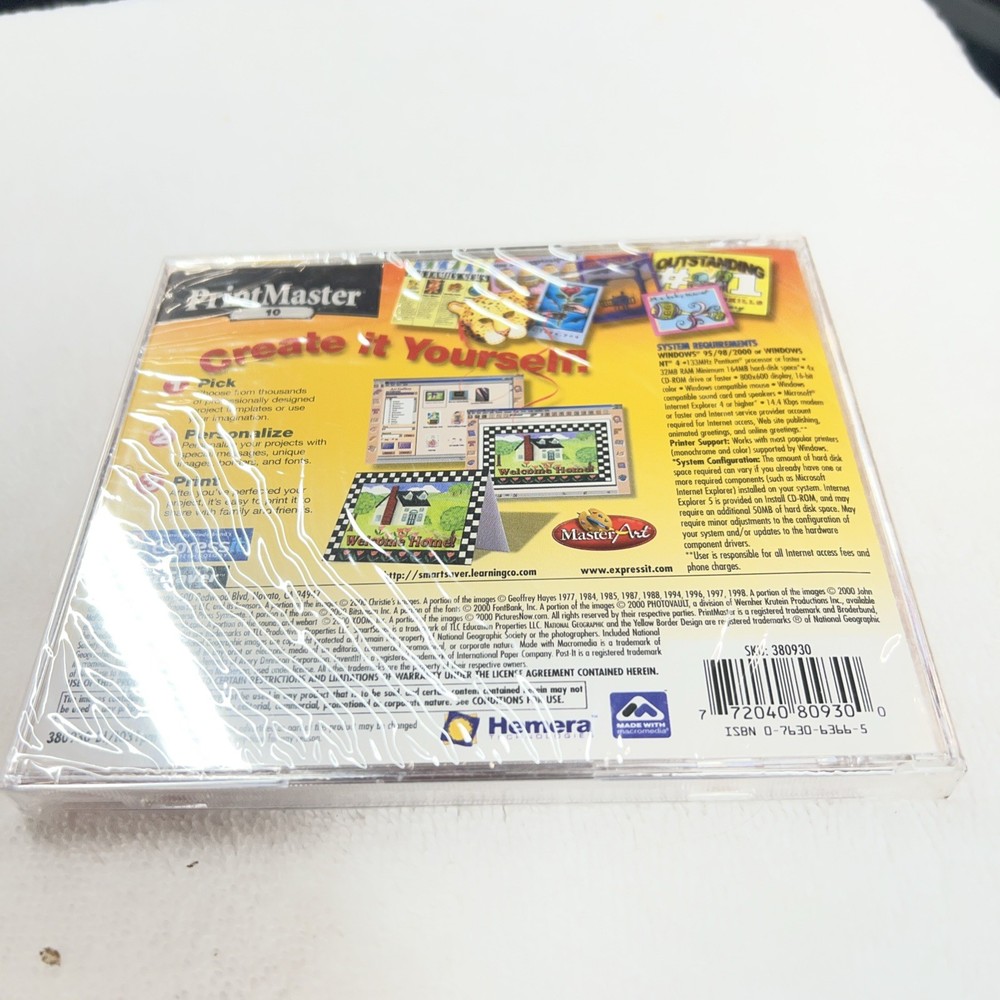Software PC PrintMaster 10 Print Master 2 cd 7000 images NEW SEALED