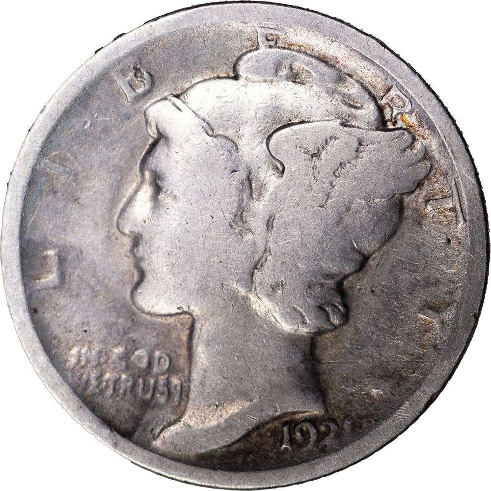 1921 10c Mercury Dime ~ Good Details