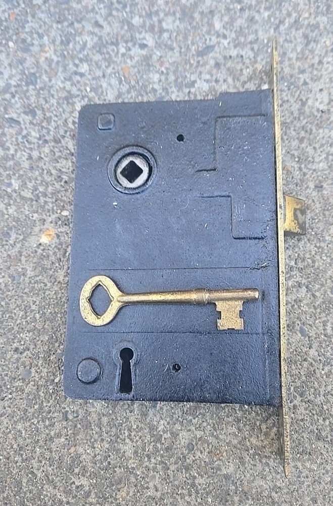 Antique Mortise Lock With Key Working