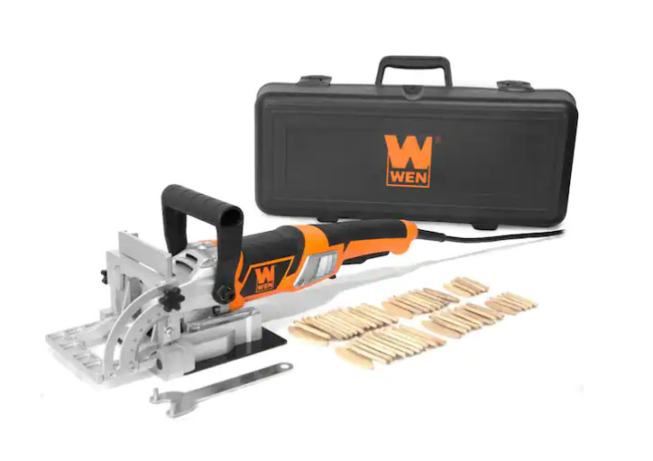 Plate & Biscuit Joiner 8.5 Amp W/ Case And Biscuits Adjustable Depth Stops